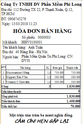 Phần mềm quản lý bán hàng